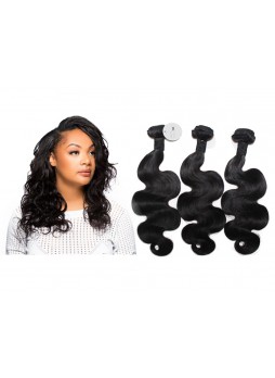 Beautytrend Top Quality Brazilian Body Wave 3 Bundles 100% Unprocessed Human Hair Natural Black Color